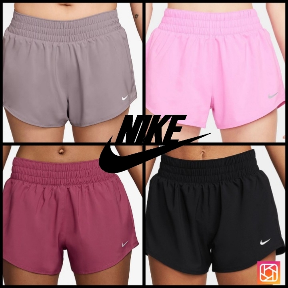 NWT Nike Women's One Dri-FIT Mid-Rise Shorts 3" Bundle